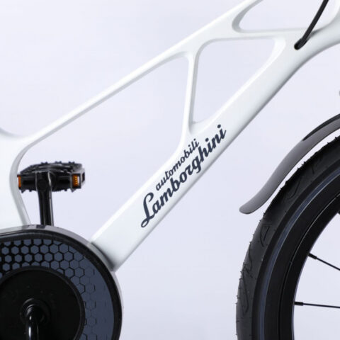 Bicicleta Lamborghini 16 inch cadru magneziu alba