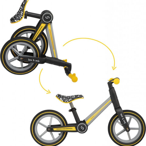 Bicicleta fara pedale pliabila Ronny Yellow Skiddou