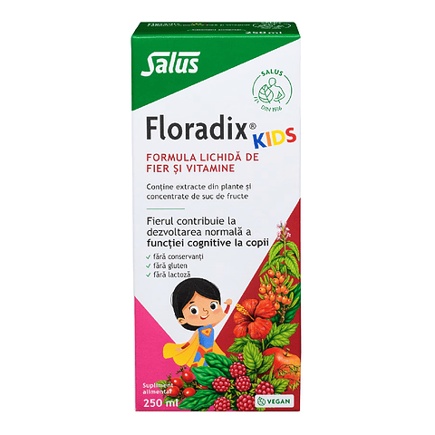 Formula lichida de fier si vitamine FloradixKIDS®