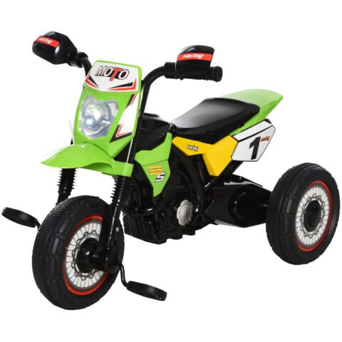 HOMCOM Tricicleta pentru Copii Stil Motocicleta cu Pedale cu Lumini si Sunete