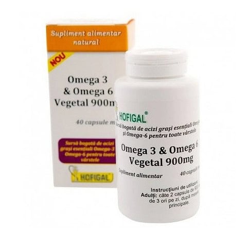 Hofigal Omega 3-6 Vegetal 900 mg x 40 de capsule