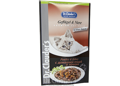 Hrana umeda pisica cu pasare de curte si rinichi Dr Clauder
