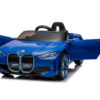 Masinuta electrica 12V cu scaun piele si roti EVA BMW I4 Blue