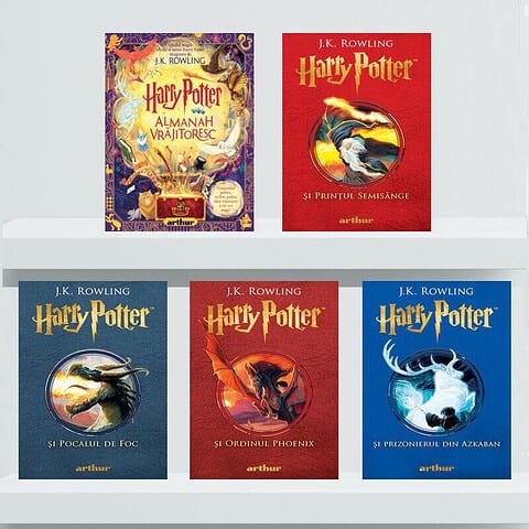 Pachet integrala Harry Potter (7 volume) cu almanah