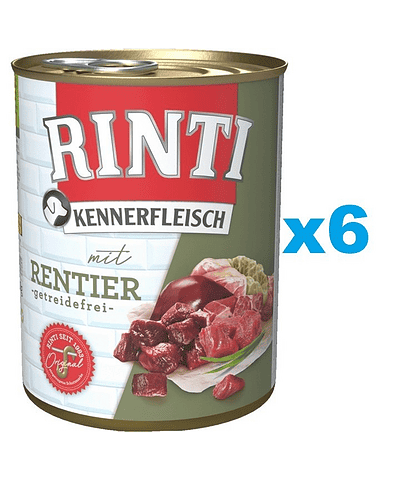 RINTI Kennerfleisch Reindeer renifer 6x800 g hrana cu ren