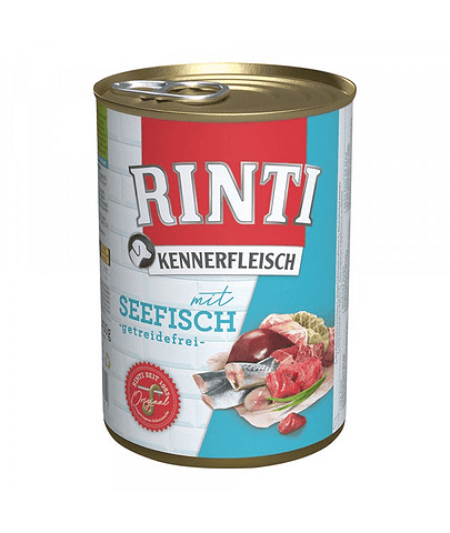 RINTI Kennerfleisch Sea Fish conserve caini 12x400 g peste marin