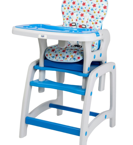 Scaun de masa copii JUJU Eat&Play JU3002-Blue-Stars (Albastru)
