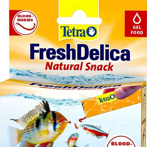 TETRA FreshDelica Bloodworms Snack sub formă de gel pentru peşti ornamentali 48g