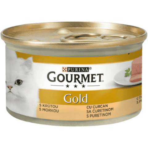 Hrana umeda pentru pisici Gourmet Gold Mousse Curcan 85g