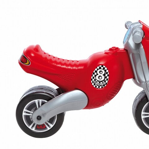 Motocicleta copii cu doua roti fara pedale Cross 8 motor rosu