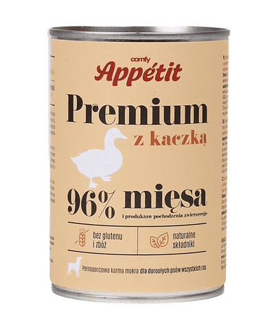 COMFY APPETIT PREMIUM pachet conserve hrana caine 6x400 g cu rata
