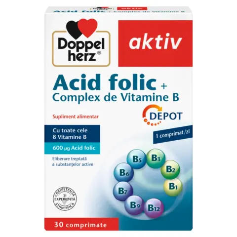 Doppelherz Acid Folic+ B Complex 30 comprimate