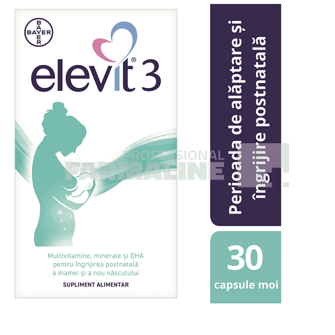 Elevit 3 - Multivitamine pentru perioada postnatala si de alaptare – 30 capsule