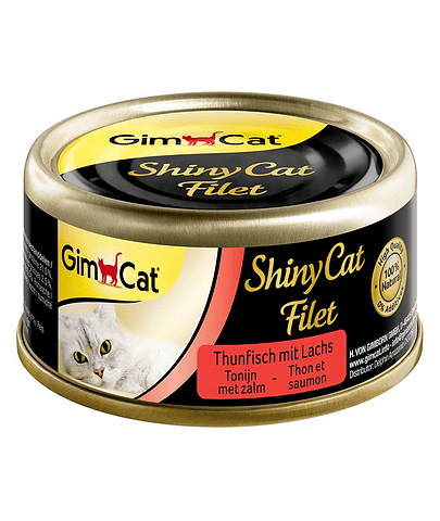 GIMCAT Shiny Cat Filet Tuna&Salmon 70gConserva hrana pisici