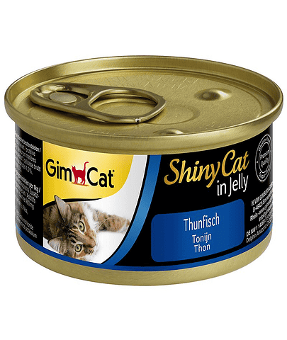 GIMCAT Shiny Cat Tuna in Jelly 6x70g mancare umeda cu ton in aspic pentru pisica