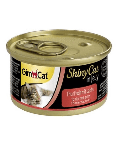 GIMCAT Shiny Cat Tuna&Salmon in Jelly 70g Hrana umeda pisica adulta