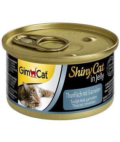 GIMCAT Shiny Cat Tuna&Shrimp in Jelly 70g Conserva hrana pentru pisici