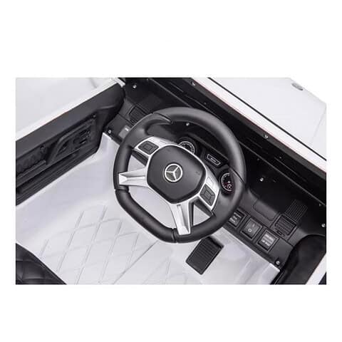 Masinuta electrica pentru copii Mercedes G63 alb cu telecomanda