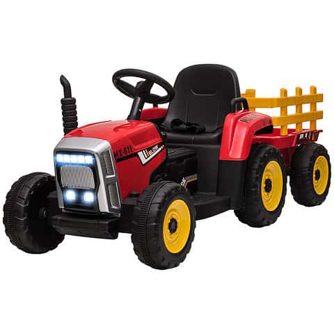 Tractor electric pentru copii cu remorcă detașabilă