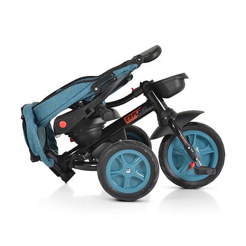 Tricicleta pliabila cu sezut rotativ Byox Explore Turquoise
